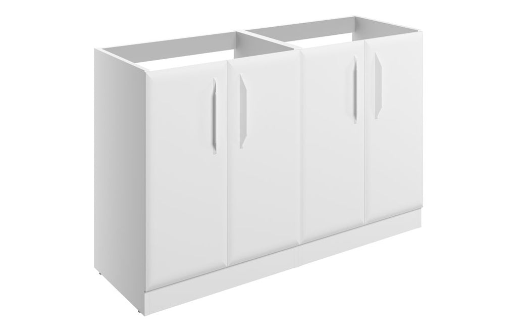 HOTT116064 - Kikio 1200mm Floor Standing 4 Door Basin Unit (No Top) - Matt White image