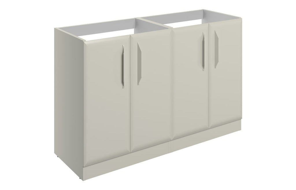 HOTT116062 - Kikio 1200mm Floor Standing 4 Door Basin Unit (No Top) - Matt Latte image