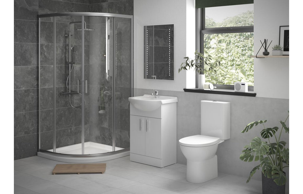 HOTT109074 - Ventro Full Suite with 900mm 2 Door Easy-Fit Quadrant & Tray image