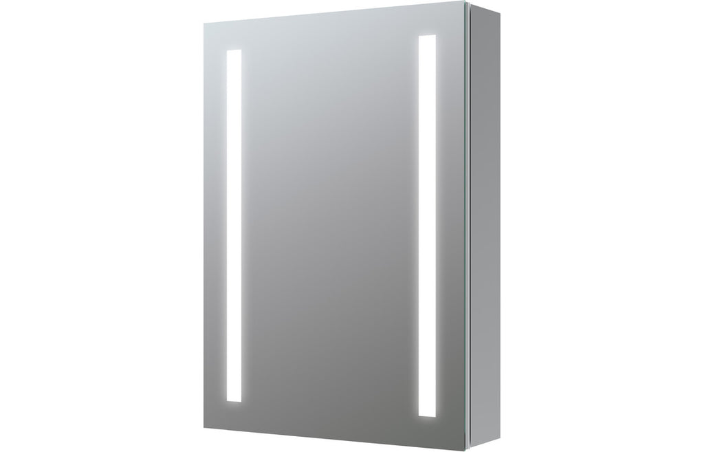 HOTT106297 - Monclover Cab 500mm 1 Door Front-Lit LED Mirror Cabinet image