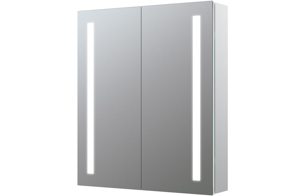 HOTT106298 - Monclover Cab 600mm 2 Door Front-Lit LED Mirror Cabinet image