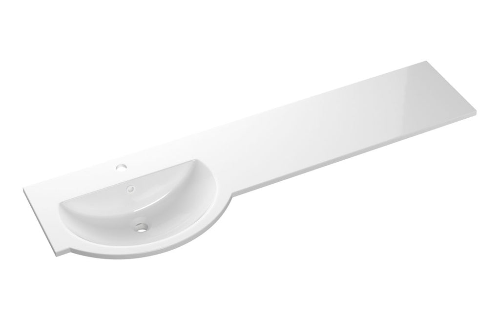 HOTT109938 - 1544mm Standard Round One-Piece Basin & Overflow Ring - Left Hand image