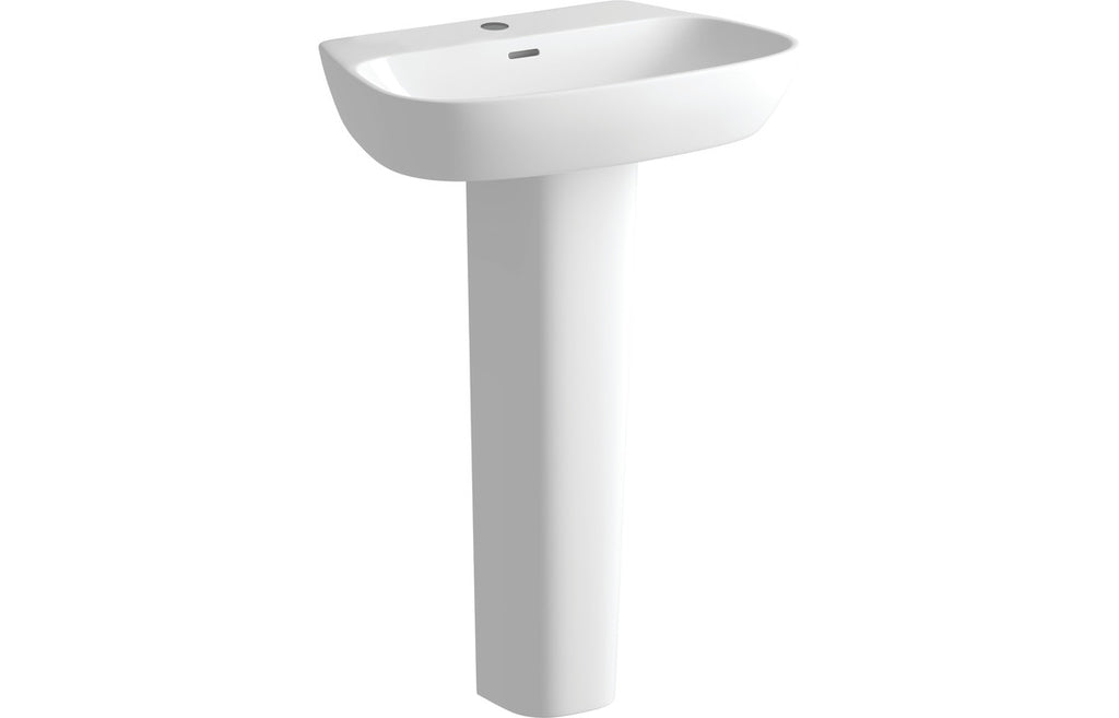 HOTT1809 - Lux 600x400mm 1TH Basin & Full Pedestal image