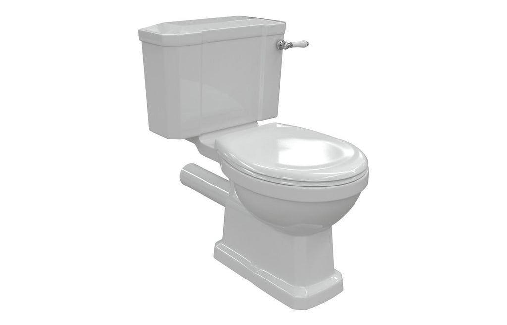 HOTT117084 - Tradition Close Coupled Comfort Height WC & Soft Close Seat w/Chrome Finishes image