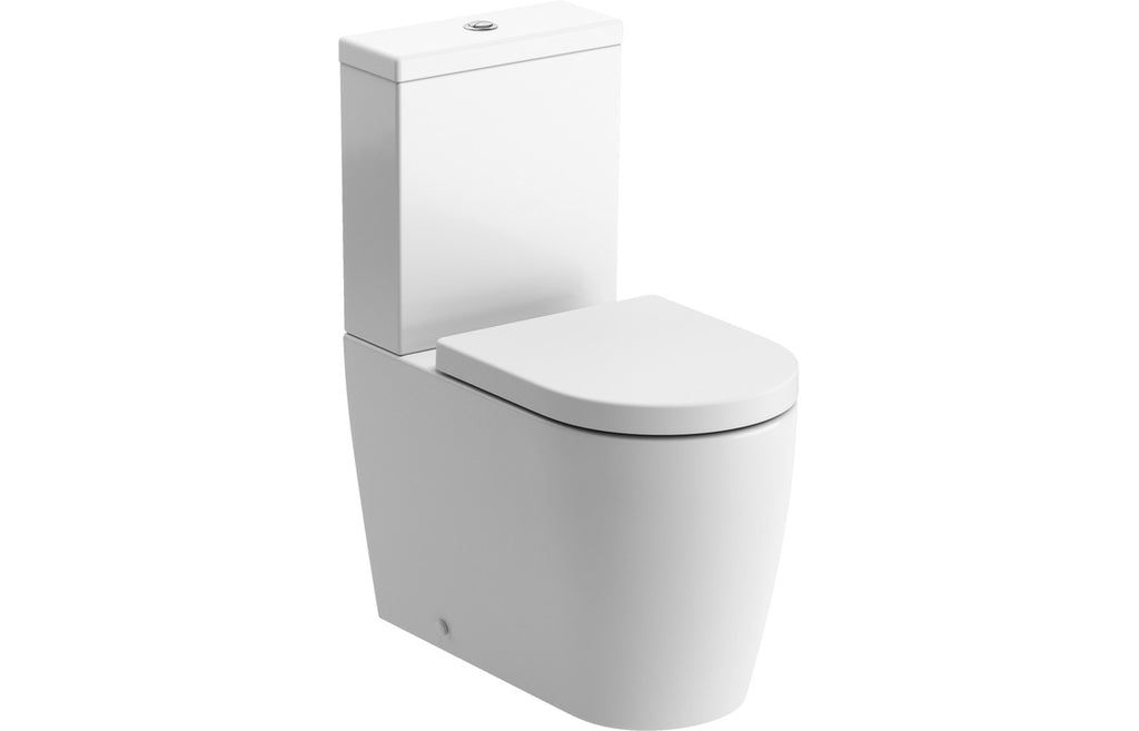 HOTT106143 - Como Rimless Close Coupled Fully Shrouded Comfort Height WC & Soft Close Seat image