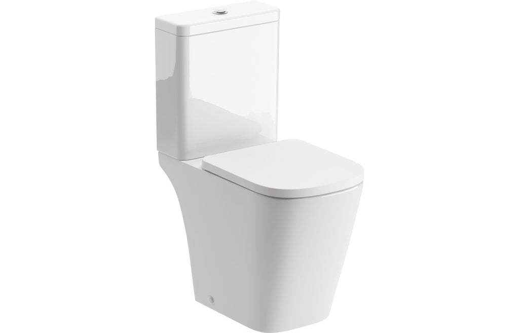 HOTT106145 - Lux Rimless Close Coupled Open Back Comfort Height WC & Soft Close Seat image