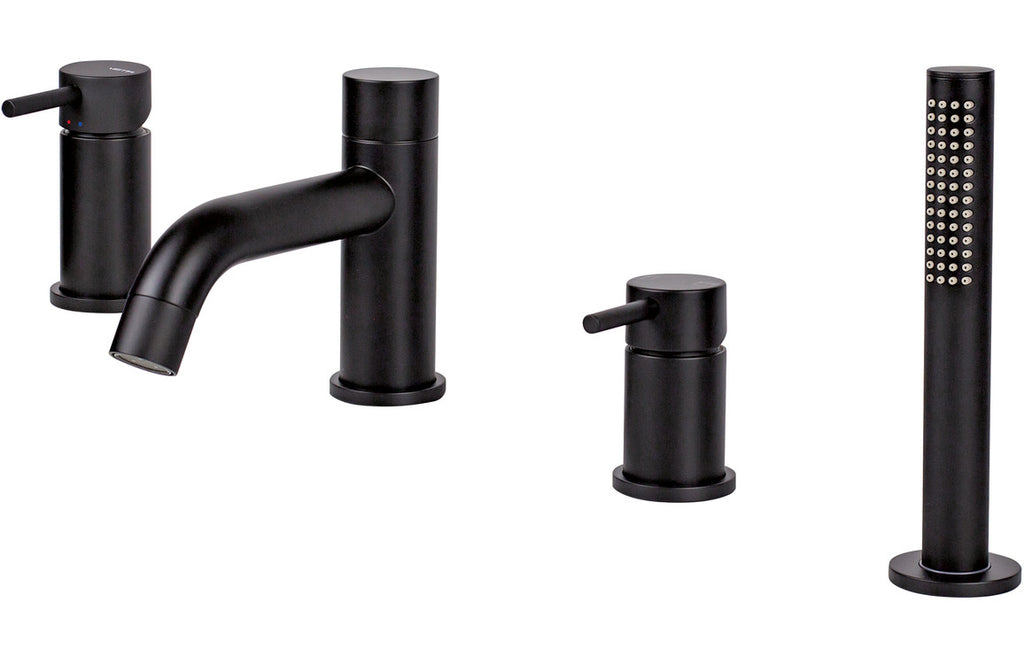 DITB4008 - Vema Maira 4-Hole Deck Mounted Bath/Shower Mixer - Matt Black image
