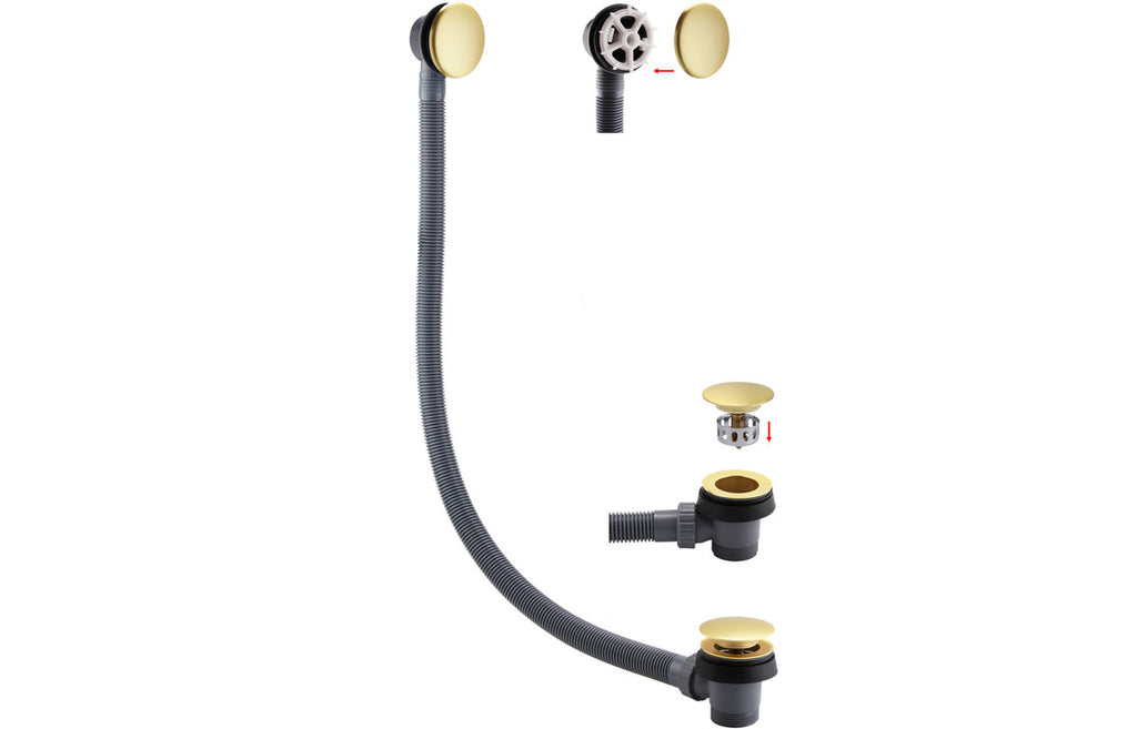 HOTT105815 - Sprung Bath Waste & Overflow - Brushed Brass image