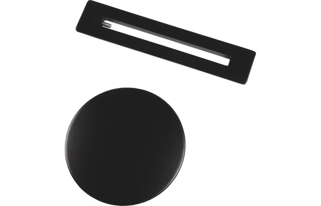 HOTT105339 - Floor Standing Bath Overflow & Waste Cover - Black image
