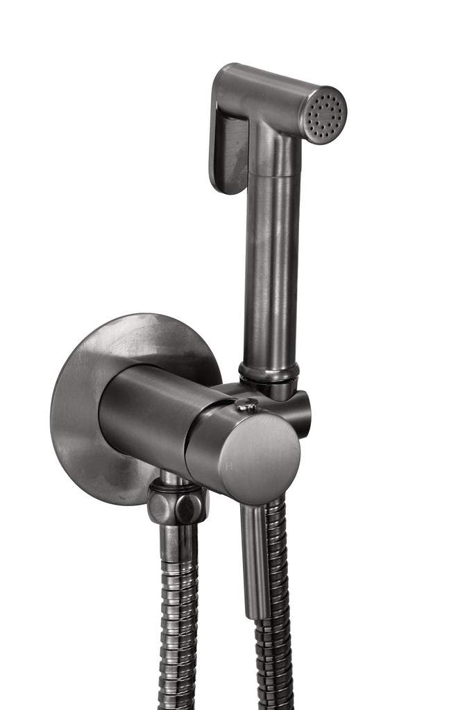 FR-145 - Forge Collection Integrated Douche Handset Flexi Holder and Outlet Elbow - Gunmetal image