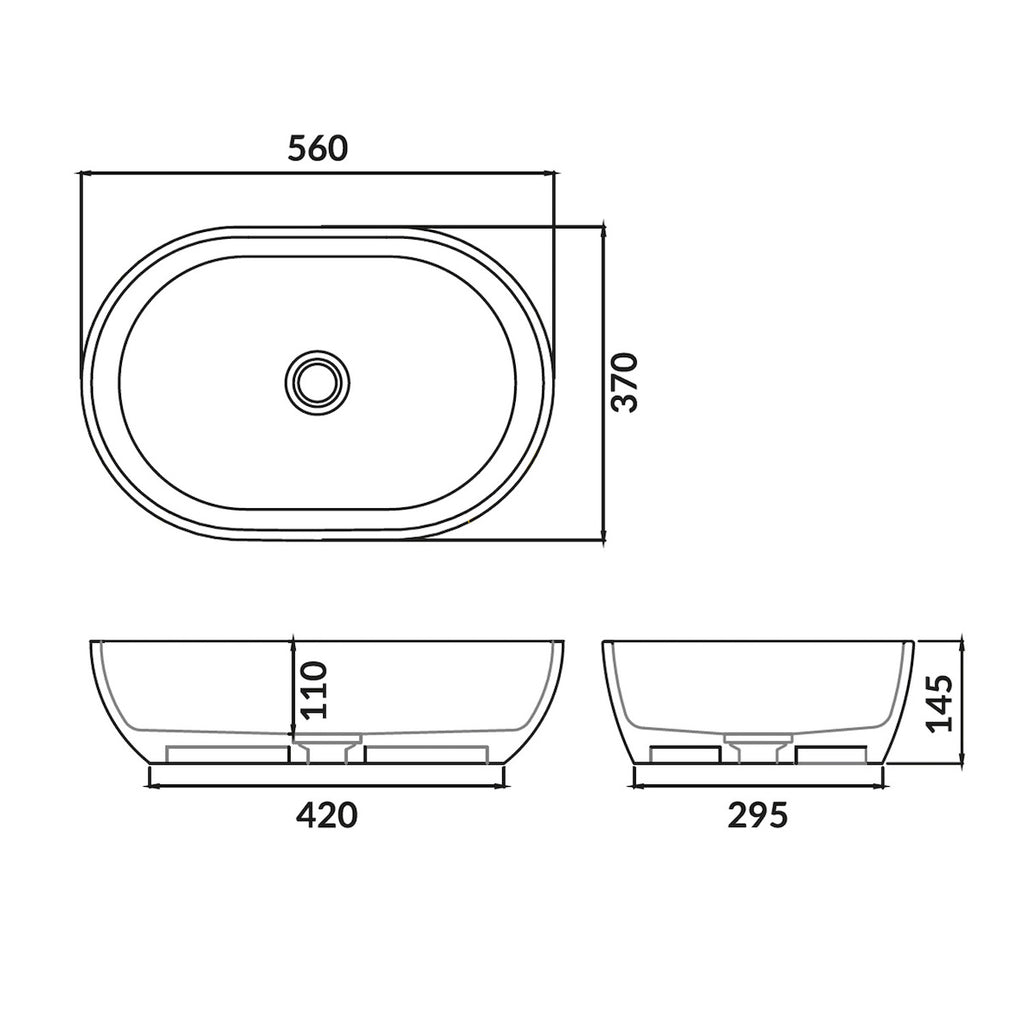 FR-1453 - Forge Collection Leon Countertop Basin Polymarble Gloss Whit ...