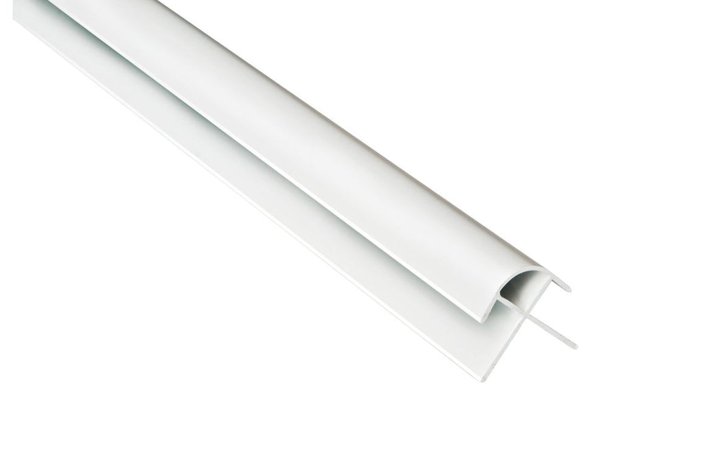 DIWW0448 - Fibo White PVC Rounded External Profile 2.4m image