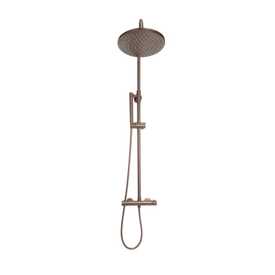 FR-012 - Forge Collection Round Bar Mixer Shower - Brushed Bronze