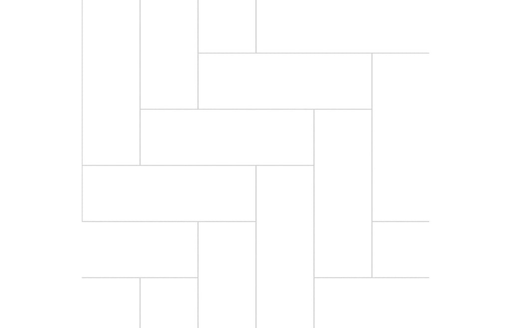 DIWW0166 - Fibo Urban - Denver White (Straight Herringbone) - Single image