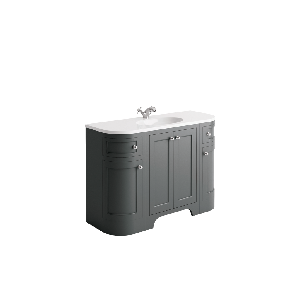 FR-1543 - Forge Collection Hexham 300 Return Unit Left - Helter Grey Curved image