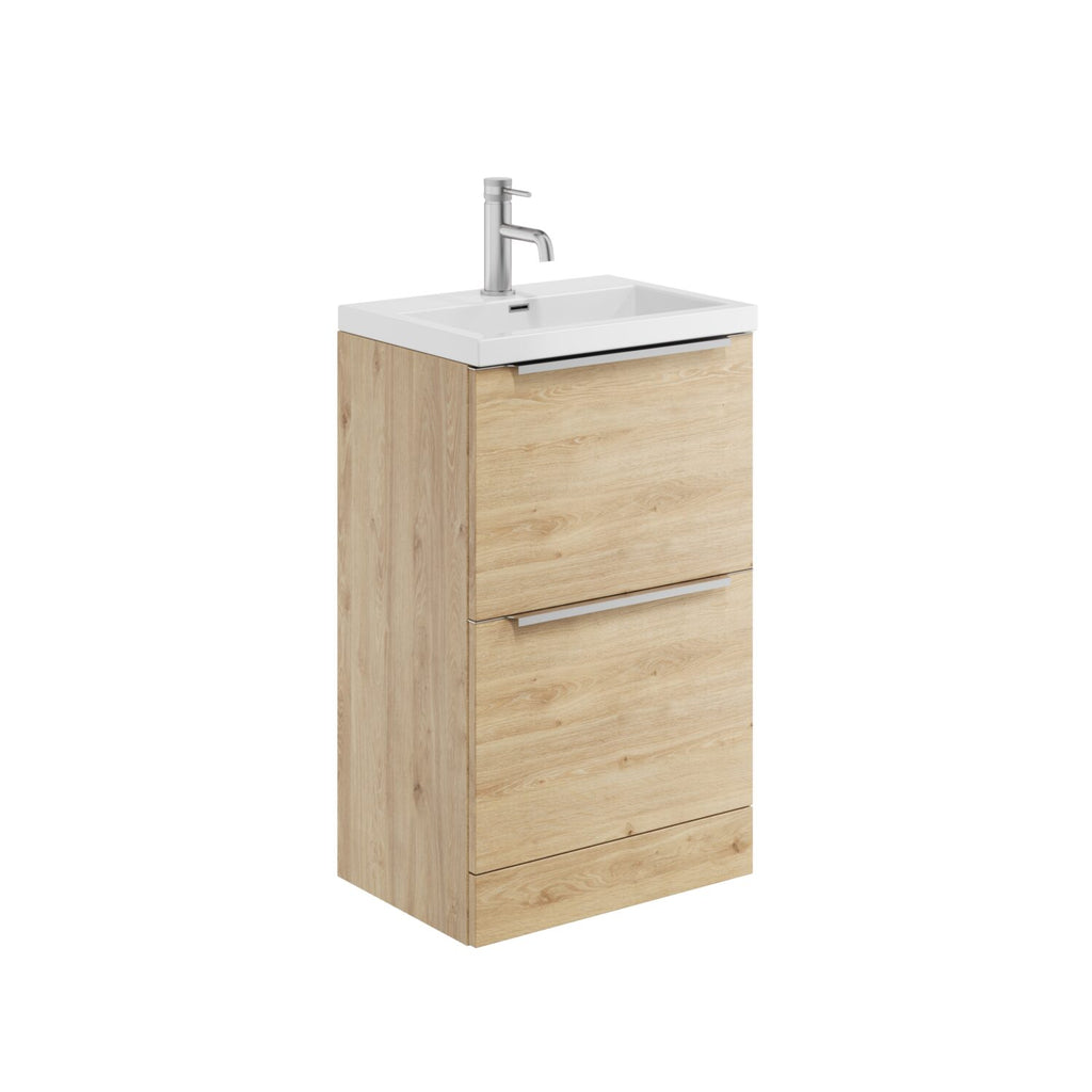 FR-1824 - Forge Collection Pure Plus 2 Drawer Freestanding  500 Basin Cab - Davos Oak (Unit Only) image