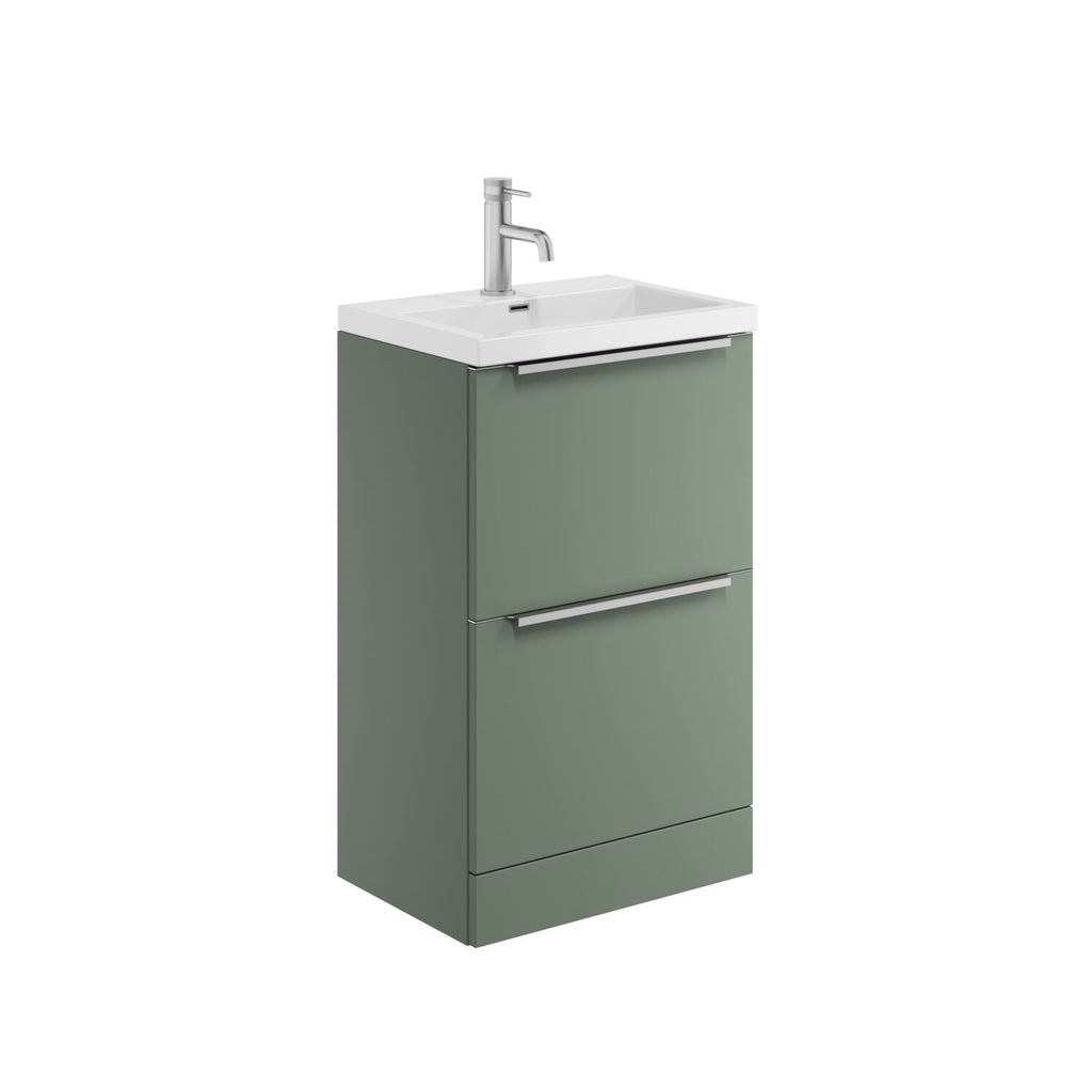 FR-1825 - Forge Collection Pure Plus 2 Drawer Freestanding  500 Basin Cab - Reed Green (Unit Only) image