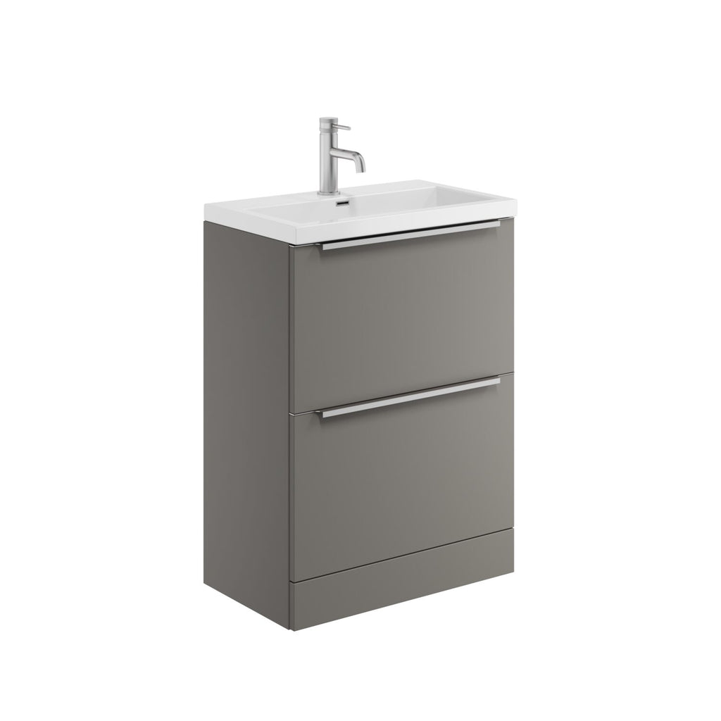 FR-1830 - Forge Collection Pure Plus 2 Drawer Freestanding  600 Basin Cab - Dust Grey (Unit Only) image