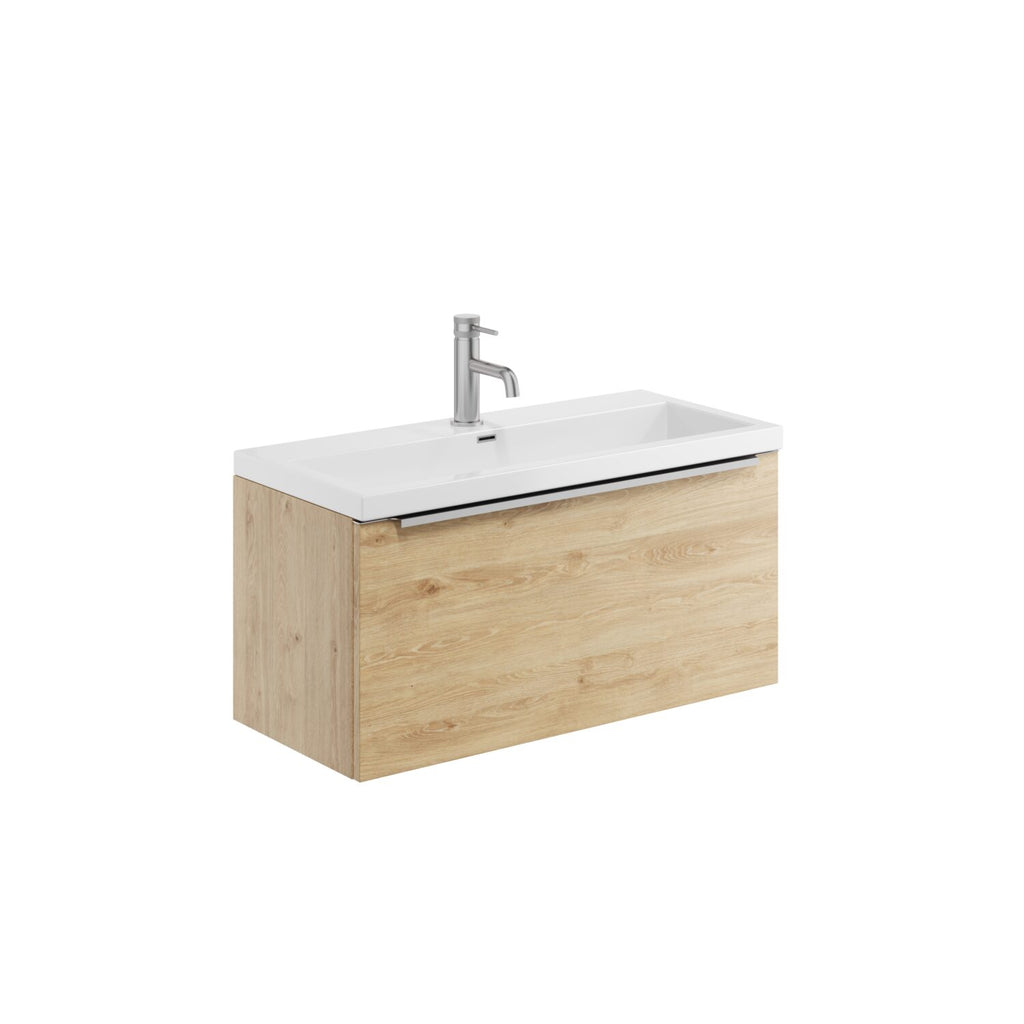 FR-1842 - Forge Collection Pure Plus Wall Hung 800 Basin Cab - Davos Oak (Unit Only) image
