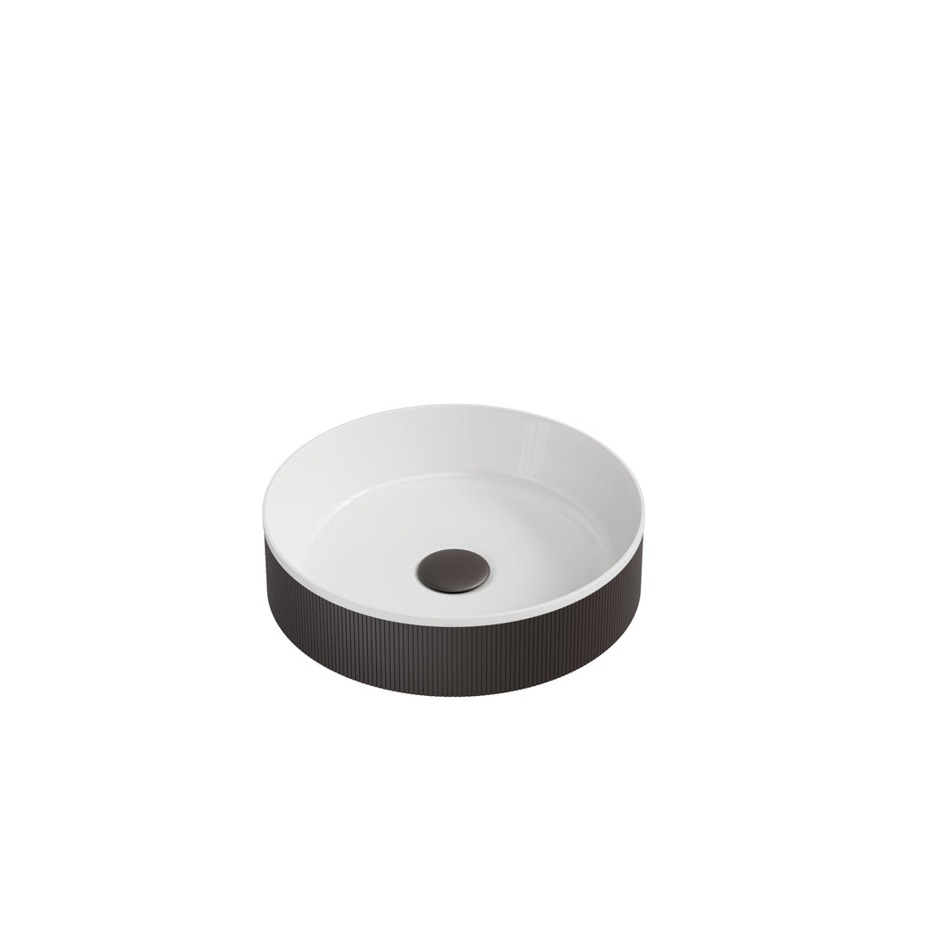 FR-BASIN-360-BLK - Forge Collection Fluted Basin - Matt Black image