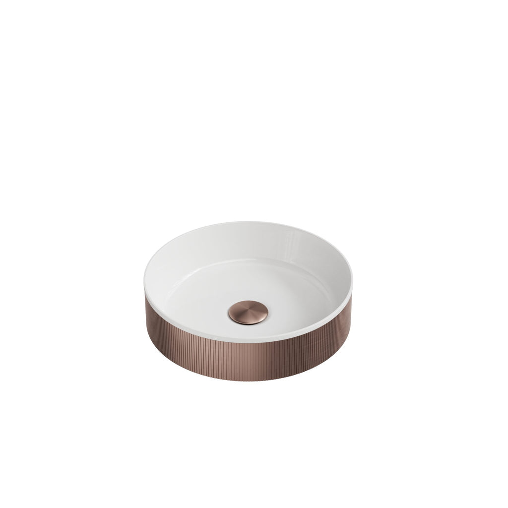 FR-BASIN-360-BRONZE - Forge Collection Fluted Bain - Brushed Bronze image