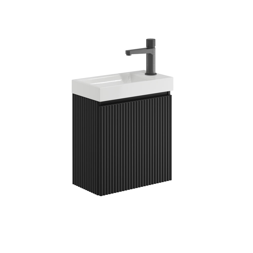 FR-194 - Forge Collection Fluted Cloakroom - Matt Back (Unit Only) image