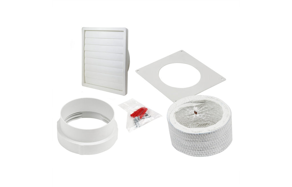 LMN125 - Manrose 100mm Round Hose Gravity Kit (1m) - White image