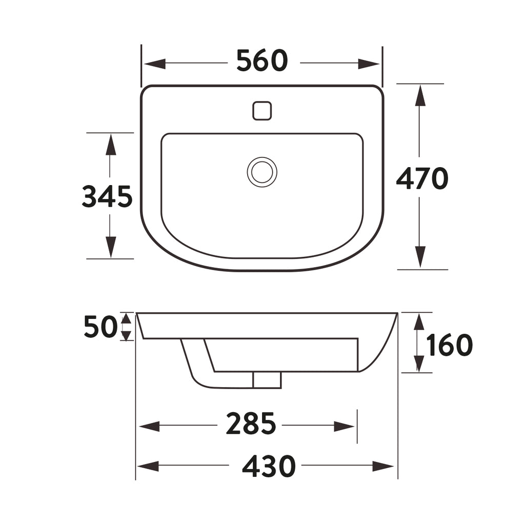 FR-1685 - Forge Collection Gosforth Semi Recessed Basin image