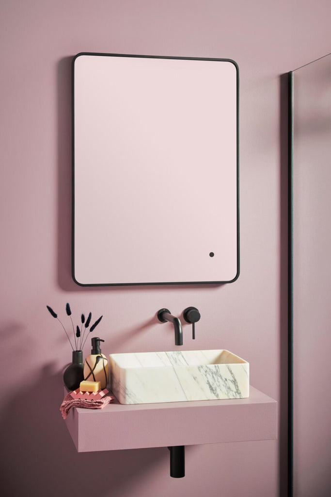 FR-1755 - Forge Collection Soft square LED Mirror Black Frame 600x800 image