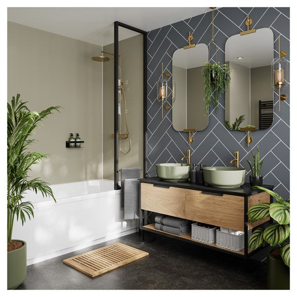 MT780HT7228 - Tile Panel - Monument Grey (0780) - Hydro-Lock T&G - Herringbone - 2400x598x11mm - FSC Mix 70% image