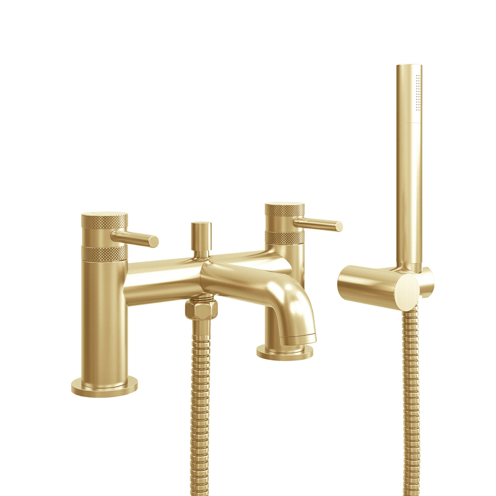 FR-025 - Forge Collection Round Bath Shower Mixer - Brushed Brass image
