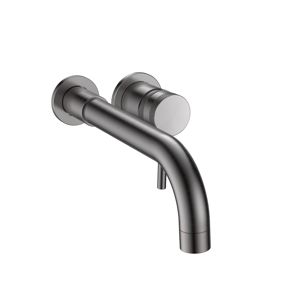 FR-034 - Forge Collection Round Wall Mounted Basin / Bath Mixer - Gunmetal image