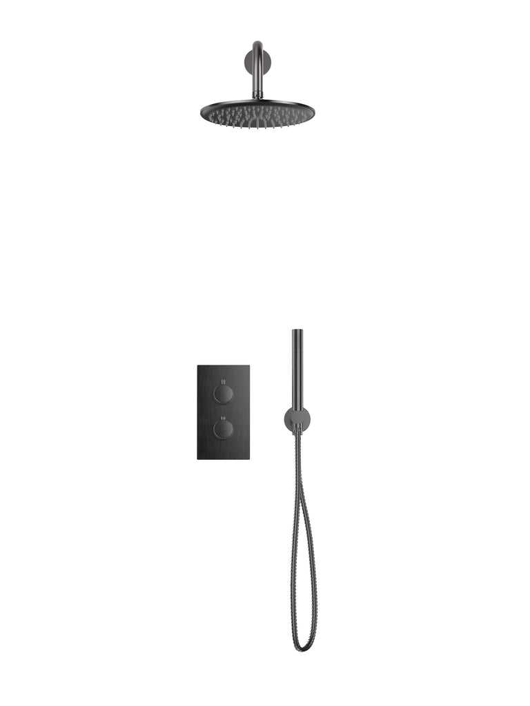 FR-050 - Forge Collection Round Shower Pack with Handset & Mounting Bracket - Gunmetal image