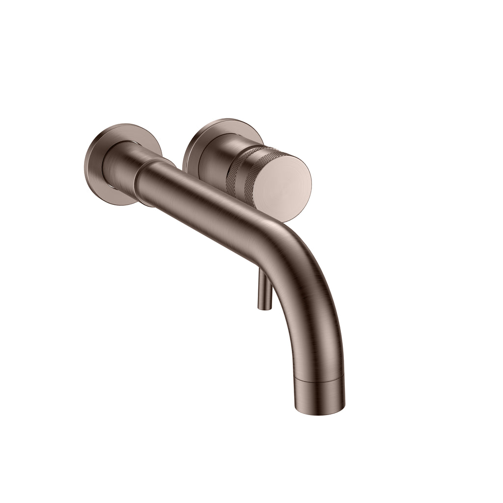 FR-038 - Forge Collection Round Wall Mounted Basin / Bath Mixer - Brushed Bronze image