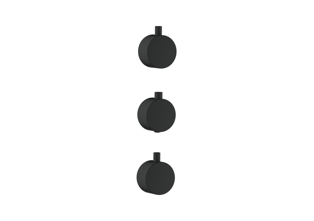 FR-529 - Forge Collection Concealed Plain Handle 3 Pack (1 Thermo 2 Flow) - Matt Black image
