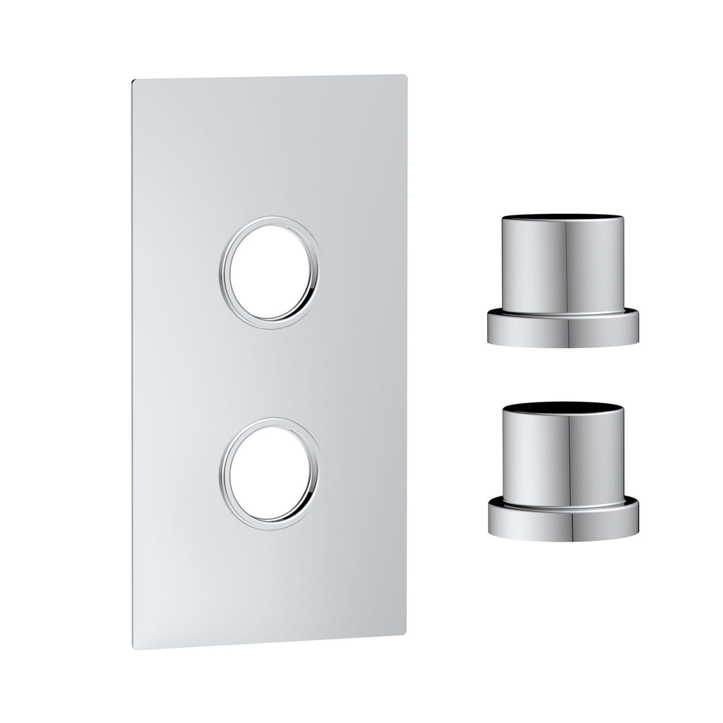 FR-533 - Forge Collection Concealed Plate 2 Outlets - Chrome image