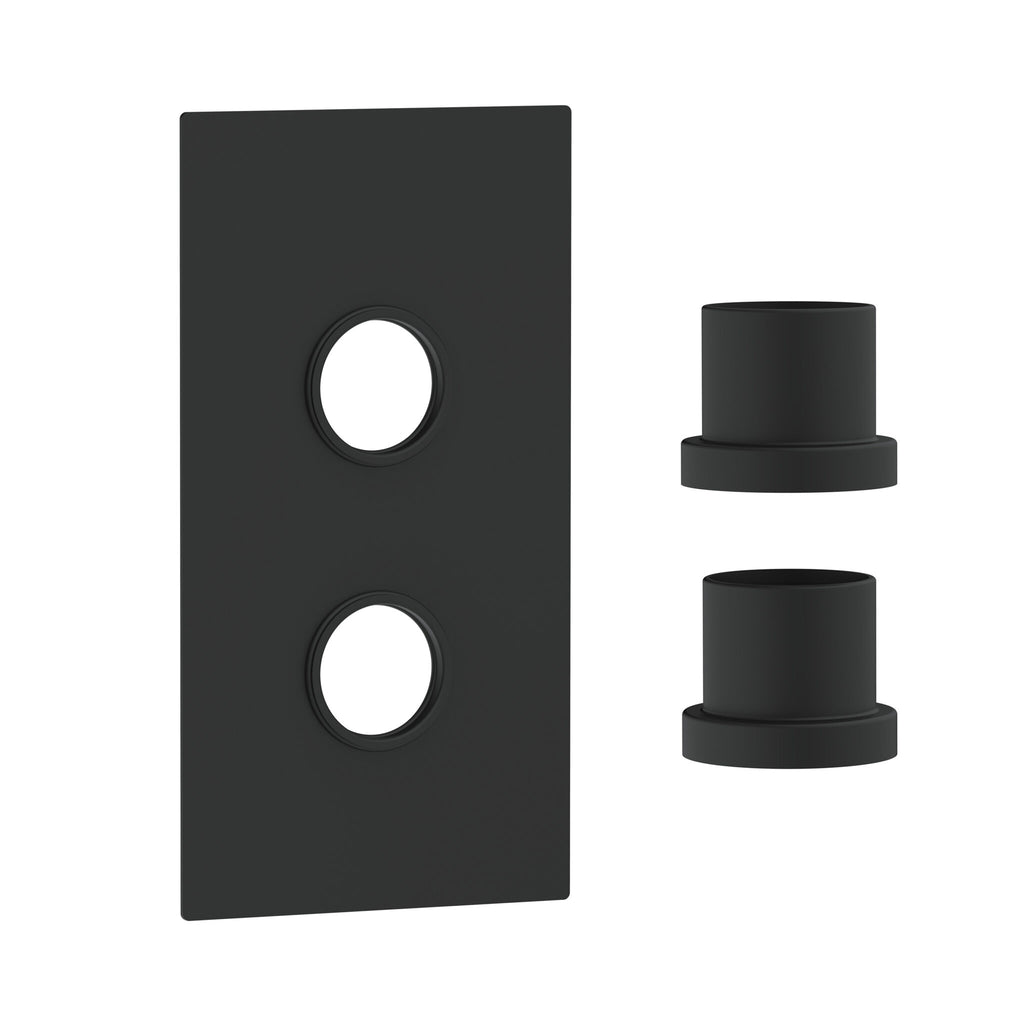 FR-534 - Forge Collection Concealed Plate 2 Outlets - Matt Black image