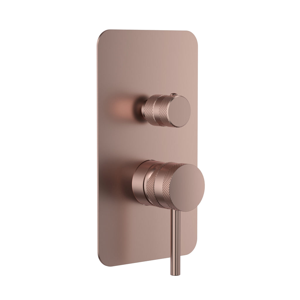 FR-558 - Forge Collection Romero Concealed Manual Dual Outlet - Brushed Bronze image