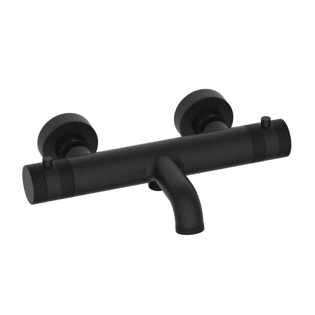 FR-348 - Forge Collection Romero Thermo Bath Shower Mixer 2 Outlet - Matt Black image