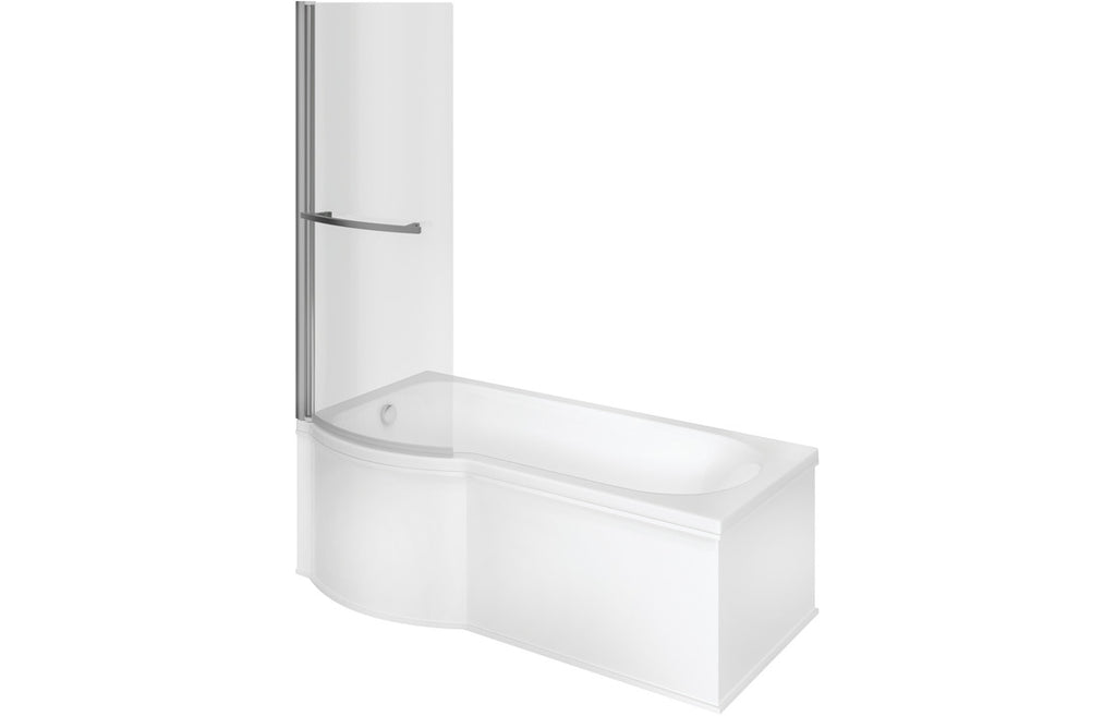 HOTT105611 - Newport P Shape SUPERCAST 1700x850x560mm 0TH Shower Bath Pack (LH) image