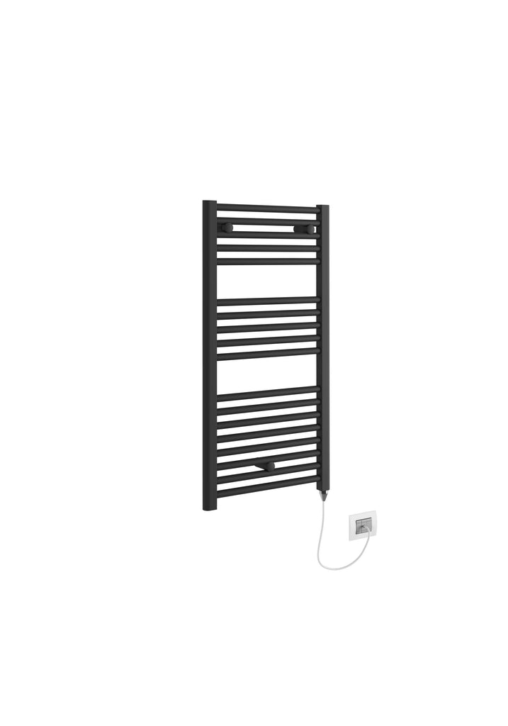 SWTW073 - Campbell Electric 920 x 480mm Towel Warmer - Matt Black image