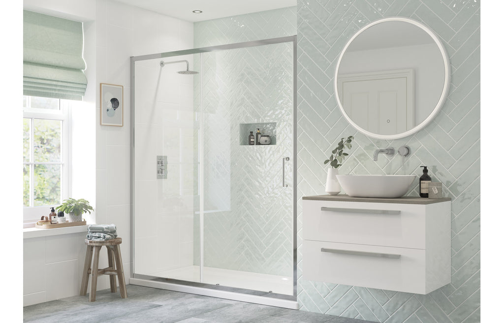 HOTT101452 - Elva 1200mm Sliding Door - Chrome image