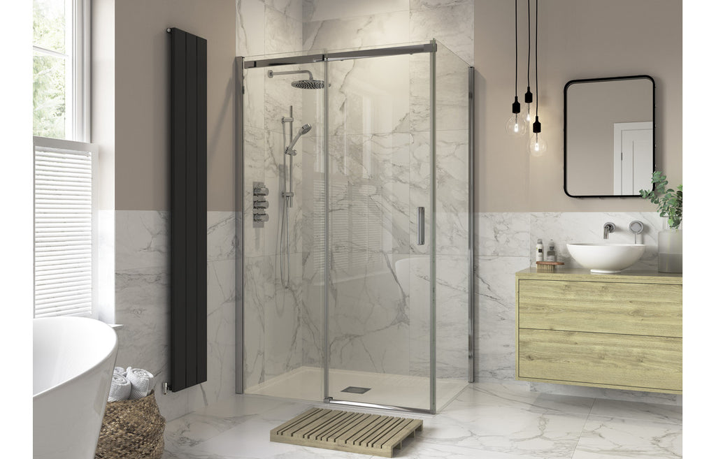 HOTT3835 - Bocca 800mm Sliding Door Side Panel - Chrome image