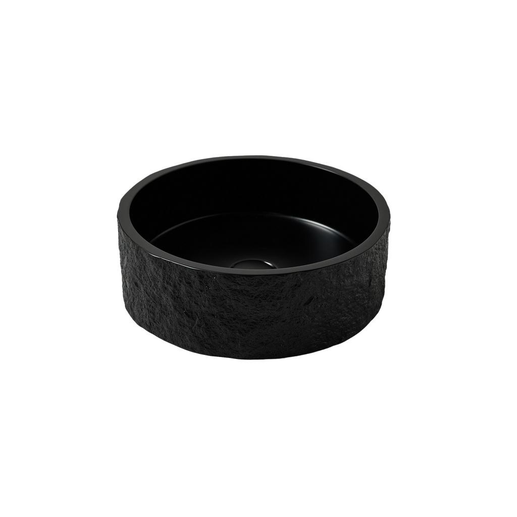 FR-1909 - Forge Collection Rock Round Basin Black (Basin Only) image