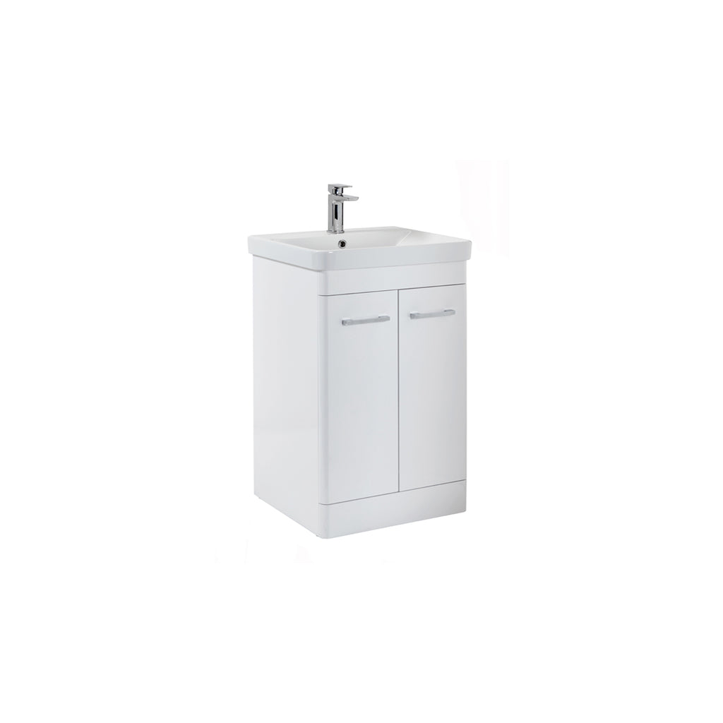 FR-1911 - Forge Collection Farrello Floor Standing 600mm Wide Vanity Unit - White Gloss (Unit Only) image