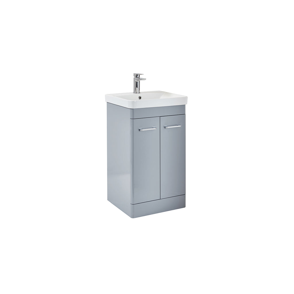 FR-1913 - Forge Collection Farrello Floor Standing 500mm Wide Vanity Unit - Pebble Grey (Unit Only) image