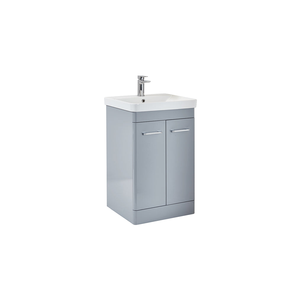 FR-1914 - Forge Collection Farrello Floor Standing 600mm Wide Vanity Unit  - Pebble Grey (Unit Only) image