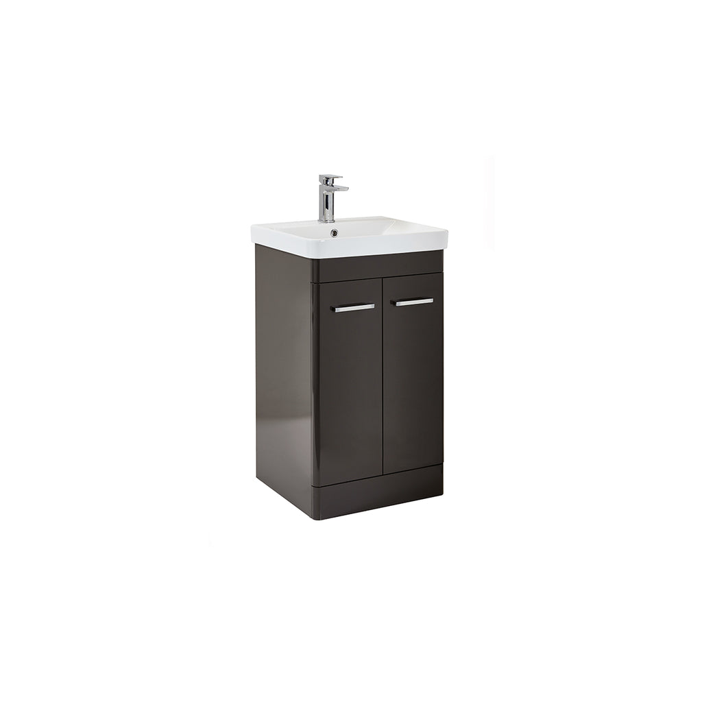 FR-1915 - Forge Collection Farrello Floor Standing 500mm Wide Vanity Unit - Wolf Grey (Unit Only) image