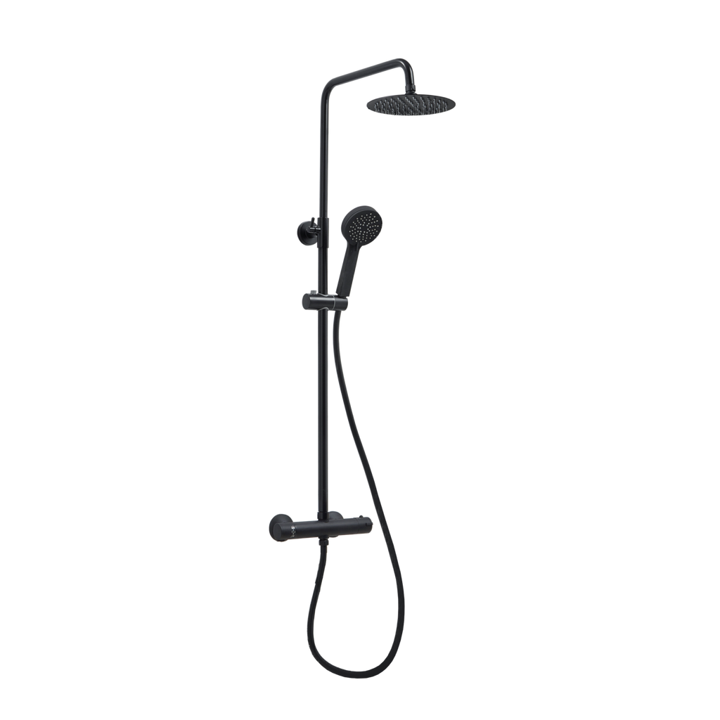 FR-599 - Forge Collection Marsdon Rigid Riser Shower Inc. Easykit - Matt Black image