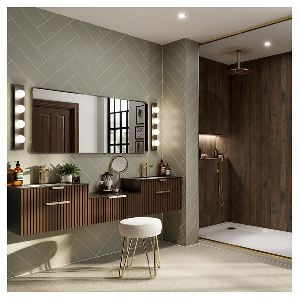 MT638HT7228 - Tile Panel - Sage Green (0638) - Hydro-Lock T&G - Herringbone - 2400x598x11mm - FSC Mix 70% image